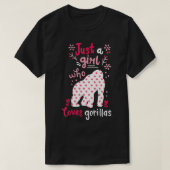 Kinderen Gorilla Just a Girl Gorillas Gift T-shirt (Design voorkant)