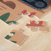 Kinderen Graaftrucks Vliegtuig Kunstpuzzel  Legpuzzel (Zijkant)