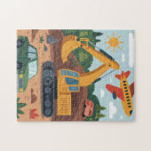 Kinderen Graaftrucks Vliegtuig Kunstpuzzel  Legpuzzel (Horizontaal)