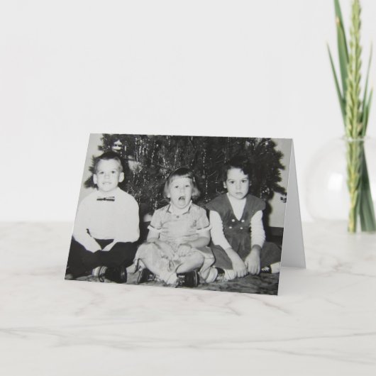  kinderen Grappig Kerstfeest Feestdagen Kaart (Voorkant)