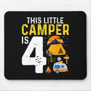 Kinderen Grappige 4e Camping Verjaardag Kampeerder Muismat