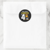 Kinderen Grappige 4e Camping Verjaardag Kampeerder Ronde Sticker (Tas)