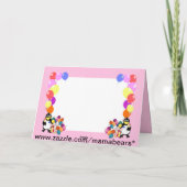 Kinderen grappige cartoons en ballonnen kaart (Achterkant)