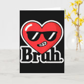 Kinderen Grappige Valentijn Bruh Cool Hart Jongens Kaart (Gele Bloem)