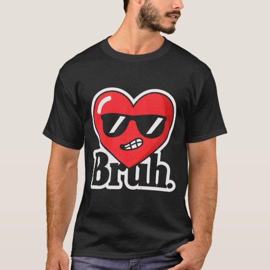 Kinderen Grappige Valentijn Bruh Cool Hart Jongens T-shirt (Voorkant)
