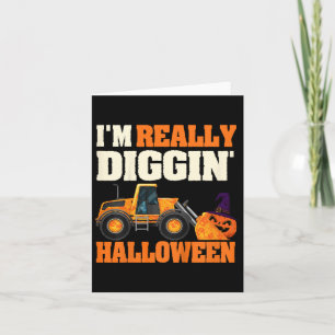 Kinderen graven Halloween pompoen vrachtwagen Kind Kaart