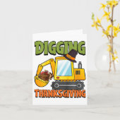 Kinderen graven op Thanksgiving Day Coole graafmac Kaart (Gele Bloem)
