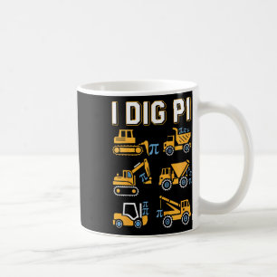 Kinderen graven Pi leuk Pi-dag 3.14 bouwwerktuig Koffiemok