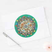 Kinderen Green Pirate Kostuumfeest Ronde Sticker (Envelop)