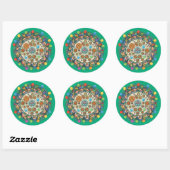 Kinderen Green Pirate Kostuumfeest Ronde Sticker (Vel)
