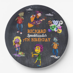 Kinderen Griezelen Halloween Kostuum Verjaardag Pa Papieren Bordje