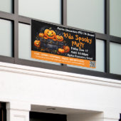 Kinderen griezelig Halloween-feest Fondsenwerving Spandoek (Buitenkant Gebouw)