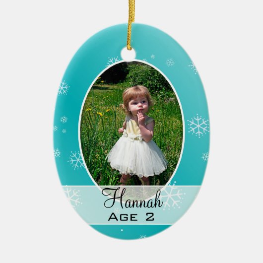 Kinderen groeien op, kerstversiering met meerdere  keramisch ornament (Voorkant)