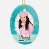 Kinderen groeien op, kerstversiering met meerdere keramisch ornament (Achterkant)