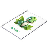 Kinderen groen dino-avonturen notitieboek (Linkerzijde)