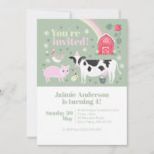 Kinderen Groene Boerderij Dierlijke Koe Dag Kaart (Voorkant)