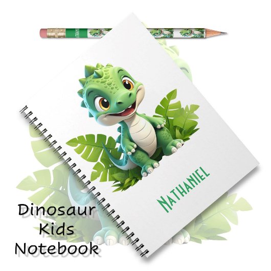 Kinderen groene dino-avonturen notitieboek