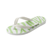 Kinderen groene zebraprint teenslippers (Schuin)