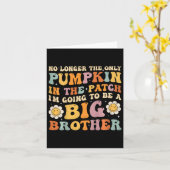 Kinderen Groovy Big Brother Herfst Zwangerschapsaa Kaart (Gele Bloem)