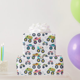 Kinderen Grote Wiel Auto's En Vrachtwagens Cadeaupapier