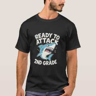 Kinderen Haai Klaar om 2e Klas Tweede Eerste aan t T-shirt