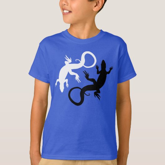Kinderen hagedis T-shirt Organic Cool Lizard Art S (Voorkant)