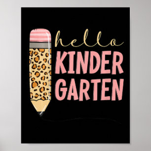 Kinderen Hallo Kleuterschool 1e Dag Van De Kleuter Poster