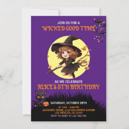 Kinderen Halloween Boosaardige Verjaardagsfeest Ui Kaart