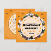 Kinderen Halloween Feest Uitnodiging – Spookilicio (Voorkant / Achterkant)