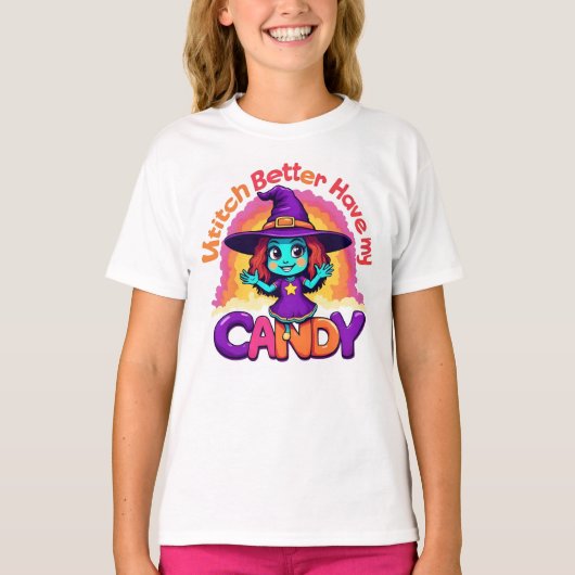 Kinderen Halloween grappig T-shirt (Voorkant)