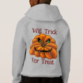 Kinderen Halloween Hoodie, zal truc voor de behand (Achterkant)