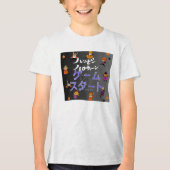 Kinderen Halloween Japans geïnspireerde grafische  Tri-Blend Shirt (Voorkant)