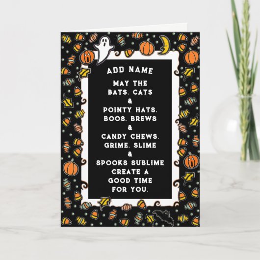 Kinderen Halloween Kaart (Voorkant)