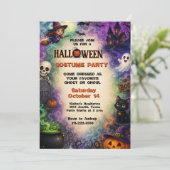Kinderen Halloween Kostuum Feest Spoken Cute Kaart (Staand voorkant)