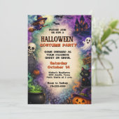 Kinderen Halloween Kostuum Feest Spoken Cute Kaart (Staand voorkant)