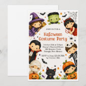 Kinderen Halloween Kostuum Feest Uitnodiging (Voorkant / Achterkant)