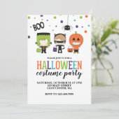 Kinderen Halloween Kostuum Feest Uitnodiging (Staand voorkant)