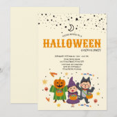 Kinderen Halloween Kostuum Feest Uitnodiging (Voorkant / Achterkant)