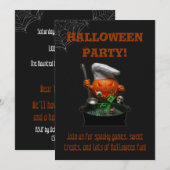 Kinderen Halloween– Leuke griezelige pompoen ontwe Kaart (Voorkant / Achterkant)