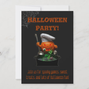 Kinderen Halloween– Leuke griezelige pompoen ontwe Kaart