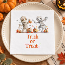 Kinderen Halloween Mummie Pompoenen Feestservetten