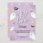 Kinderen Halloween Party Costume Hey Boo Ghost Paa Kaart (Voorkant / Achterkant)