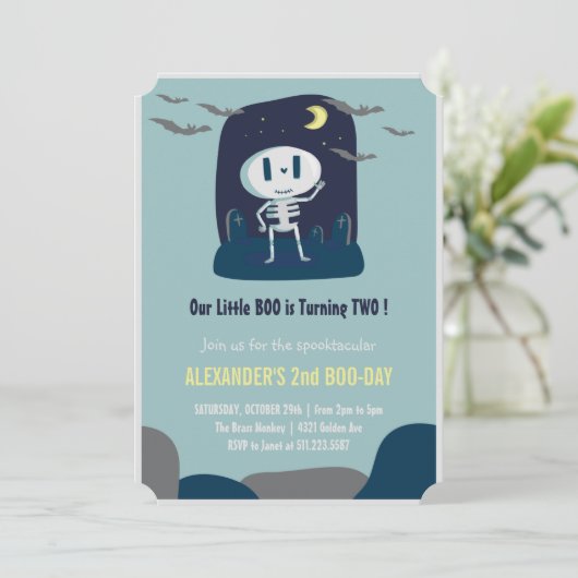 kinderen halloween uitnodigingen uitnodigingen okt (Staand voorkant)