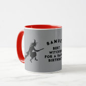 Kinderen Halloween Verjaardag Heks Mok (Voorkant links)