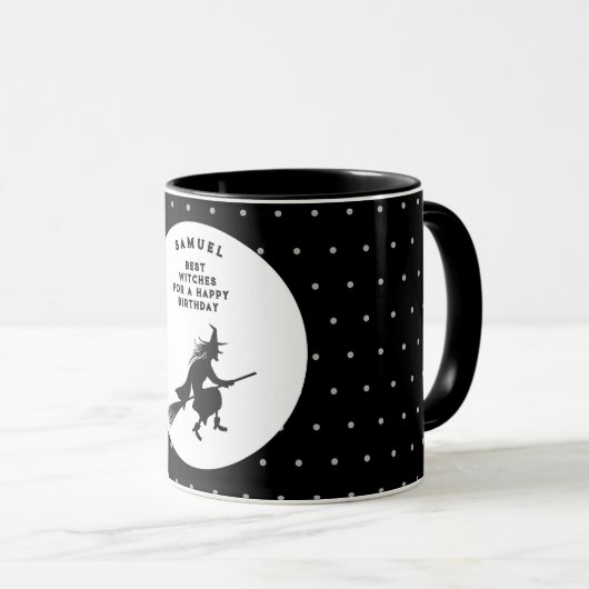 Kinderen Halloween Verjaardag Heks Mok (Voorkant rechts)