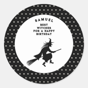 Kinderen Halloween Verjaardag - Little Witch Ronde Sticker