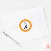 Kinderen Halloween Verjaardag - Little Witch Ronde Sticker (Envelop)