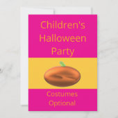 Kinderen Halloween Verkleedfeest Optioneel Kaart (Voorkant)