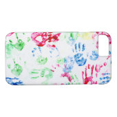 kinderen hand print verf patroon Case-Mate iPhone case (Achterkant (Horizontaal))