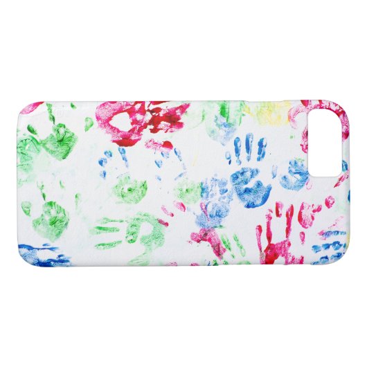 kinderen hand print verf patroon Case-Mate iPhone case (Achterkant (Horizontaal))